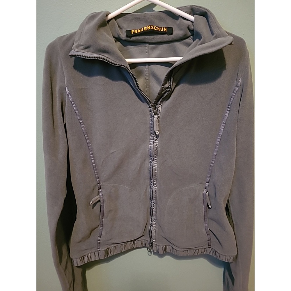 Frauenschuh Women's Ski Full Zip Gray Nylon Fleece Jacket Size‎ Large - Picture 2 of 8